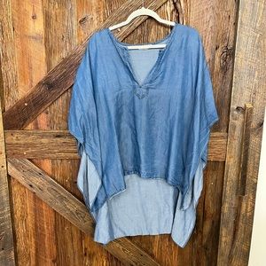 Francesca’s denim tencil tunic Elan brand size Med